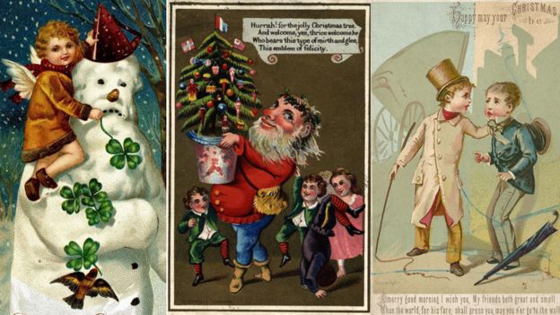 good old-fashioned christmas fun Christmas cards
