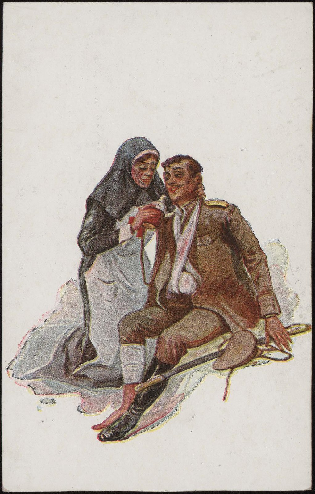 1914. «Раненый воин и сестра милосердия». Москва; Изд. Тамаркина 03