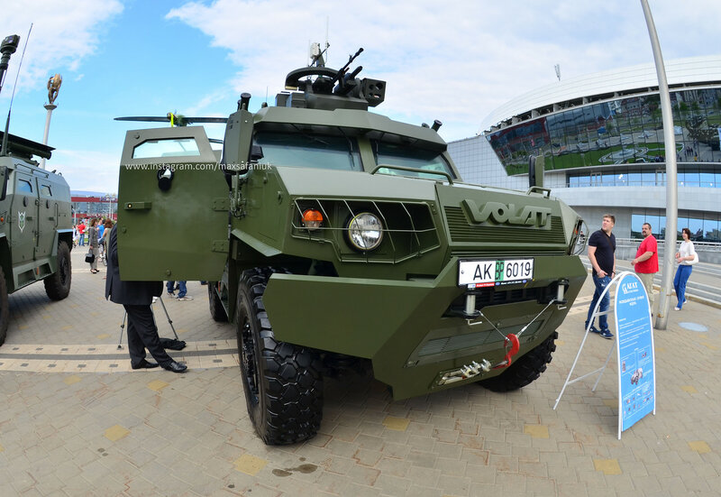 Белорусский бронеавтомобильVolat V-1 МЗКТ-490100 на выставке MILEX-2017 