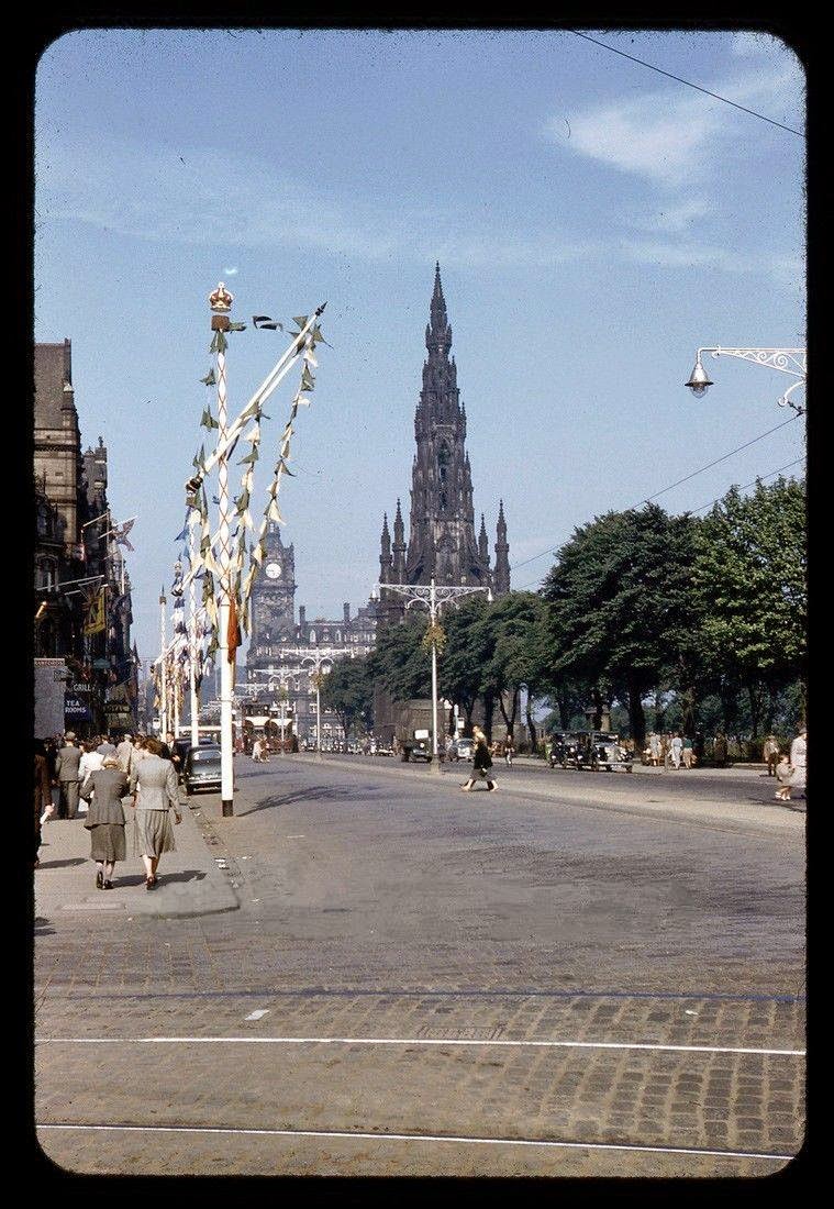  Эдинбург 1950-х в цвете 