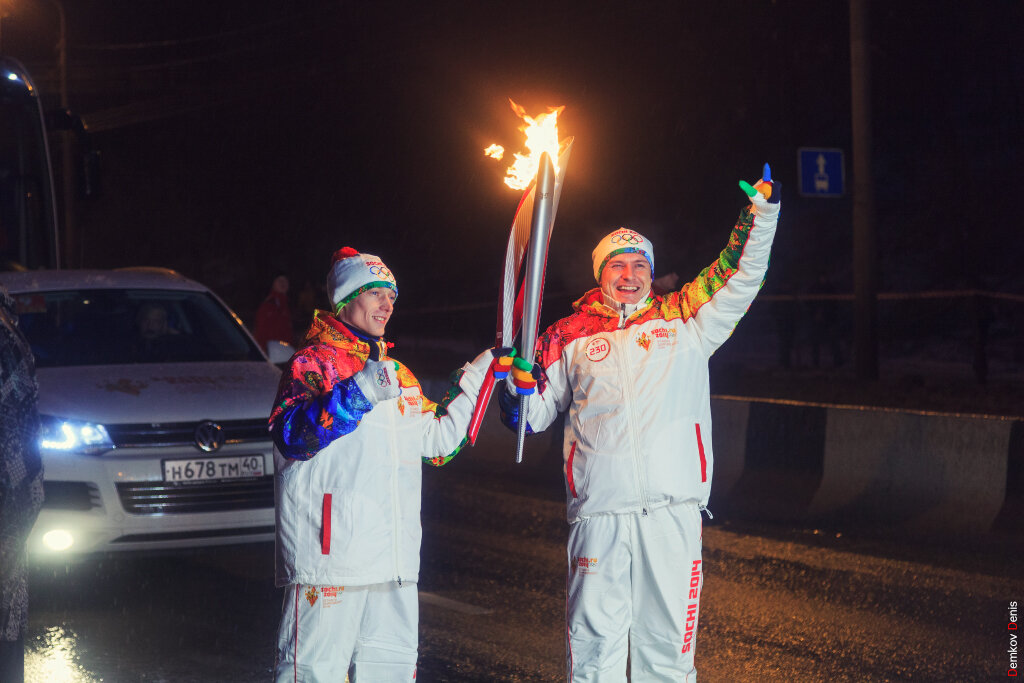 Эстафета олимпийского огня в Ростов-на-Дону 