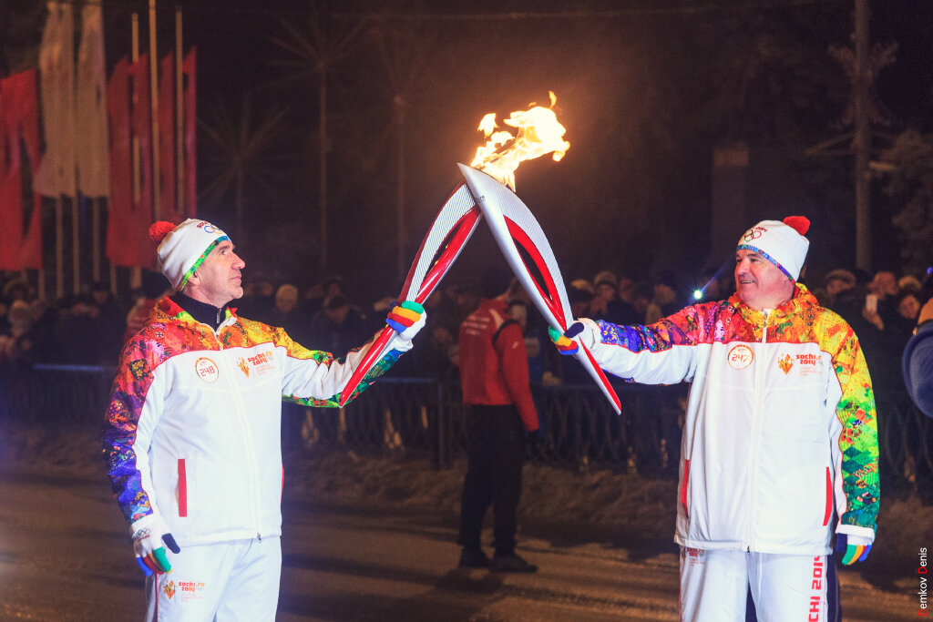Эстафета олимпийского огня в Ростов-на-Дону 