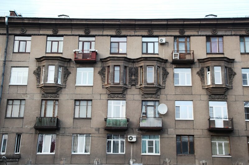 Ленинград. Жилые дома по адресу ул. Благодатная, 49-53. 1951-1953 