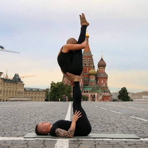 Московская 35-летняя йога мама 