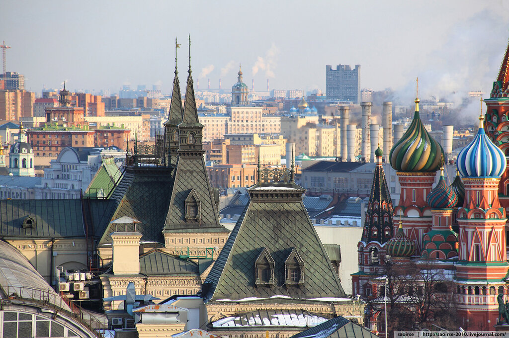 Москва с крыши гостиницы Москва 