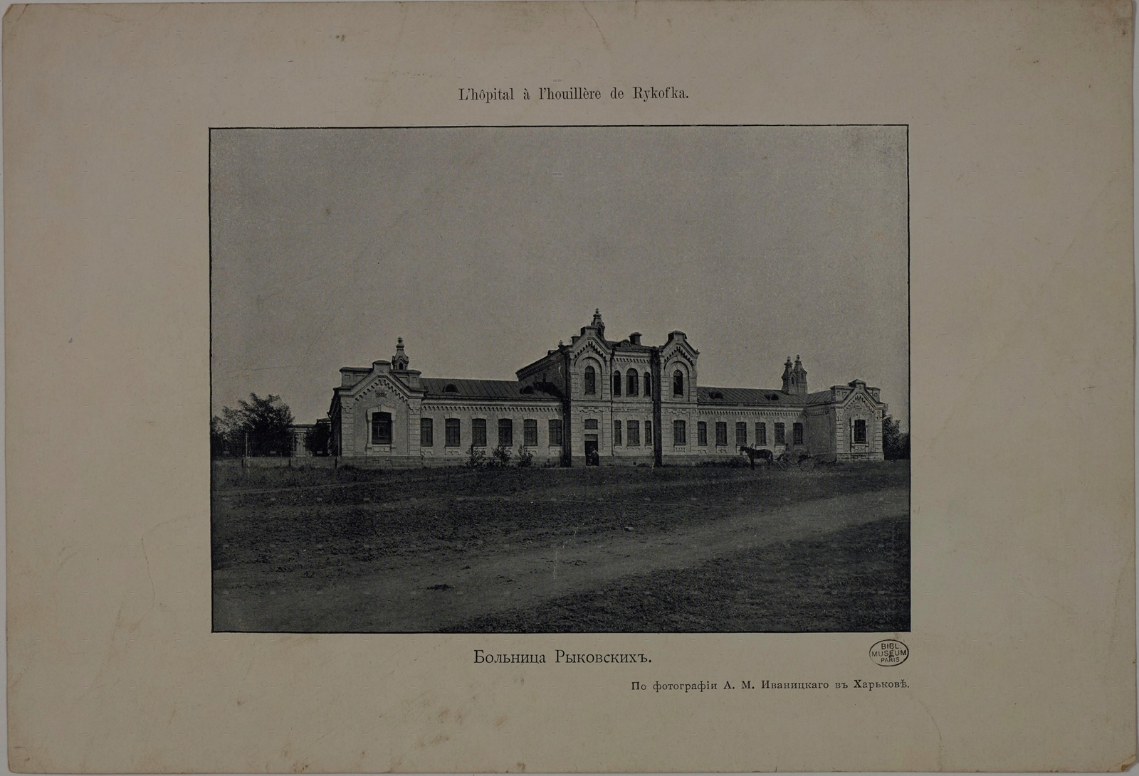 Рыковская больница в 1900 году 