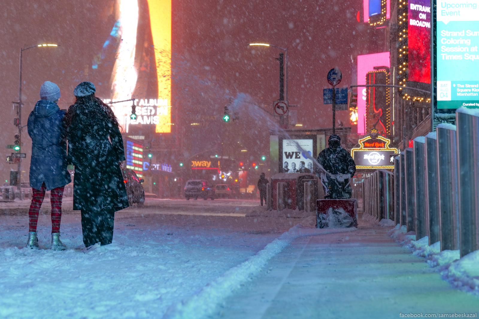 Снегопад в Нью-Йорке Vse edut v snegopad na...