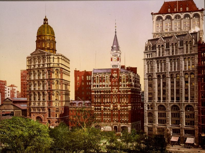 Старый Нью-Йорк на цветных фотографиях 