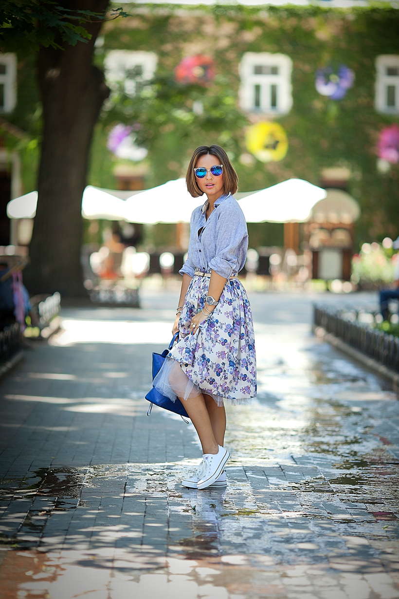 Выбери-ка мне обувь!!! feminine outfit with converse