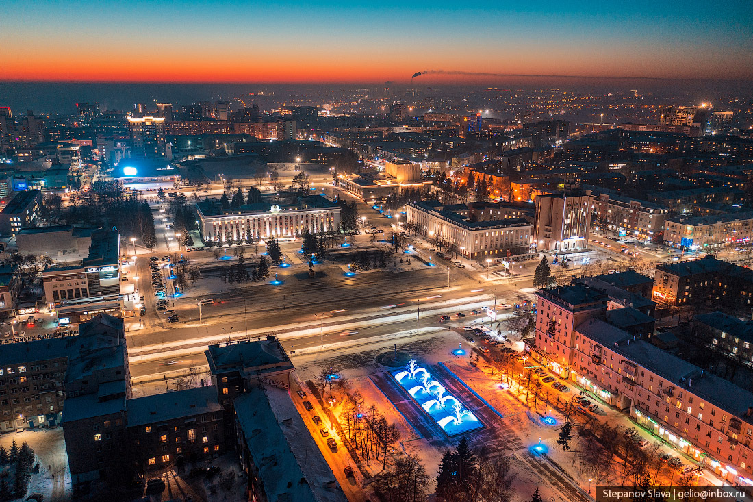 Зимний Барнаул – столица Алтайского края 